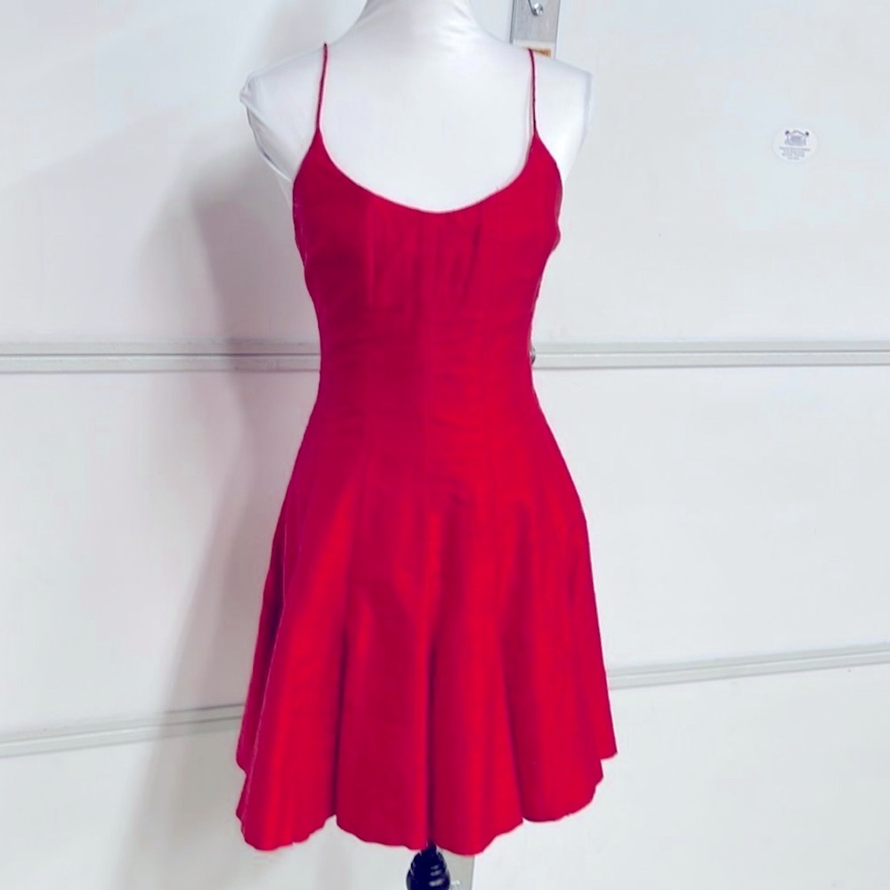 Nicole Miller RED 100% Silk Dress, SZ 8